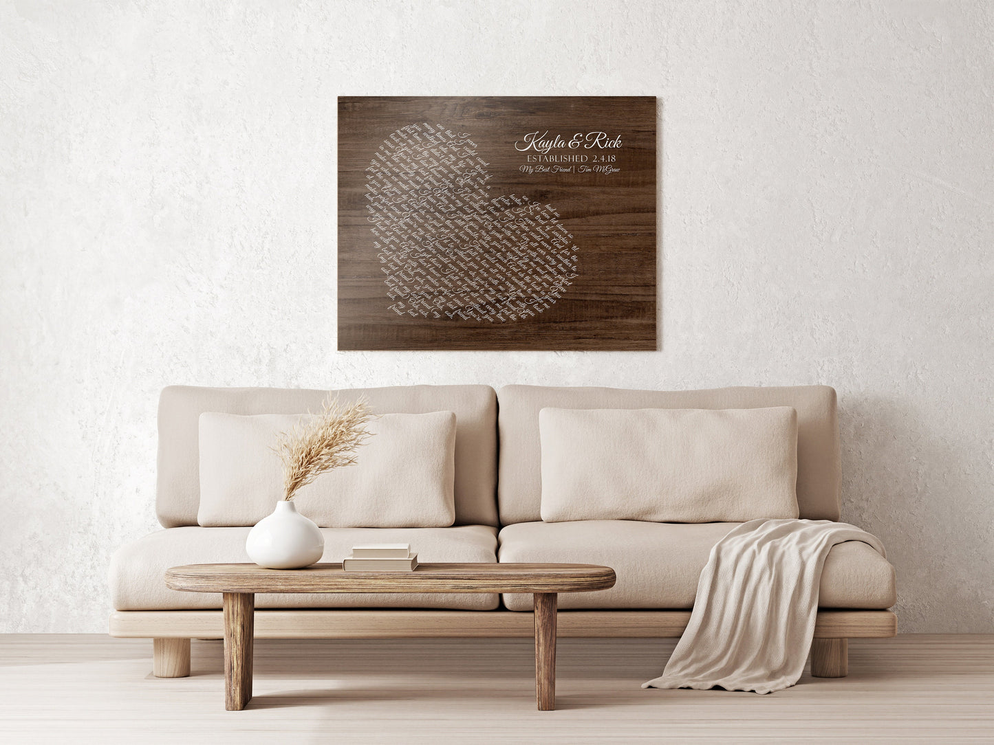 Love Song Country Lyric Sign on Wood - HoneycombProverbs - Signs - 5 year anniversary gifts