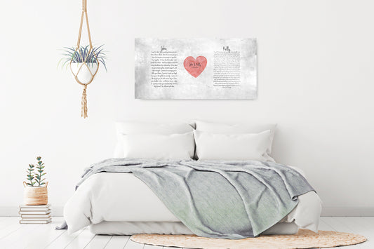 "My Heart" Wedding Vow Plaque on Tin - HoneycombProverbs - Signs - Wedding Vow Wall Art