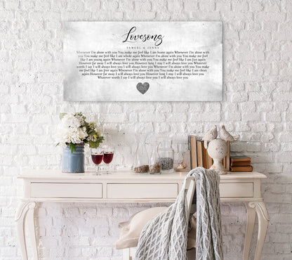 Custom Country Tin Wedding Song Lyric Sign - HoneycombProverbs - Signs - Tin and Aluminum Gifts