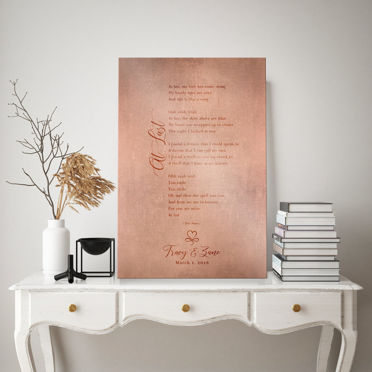 Our Song on Copper, Personalized Copper Gift