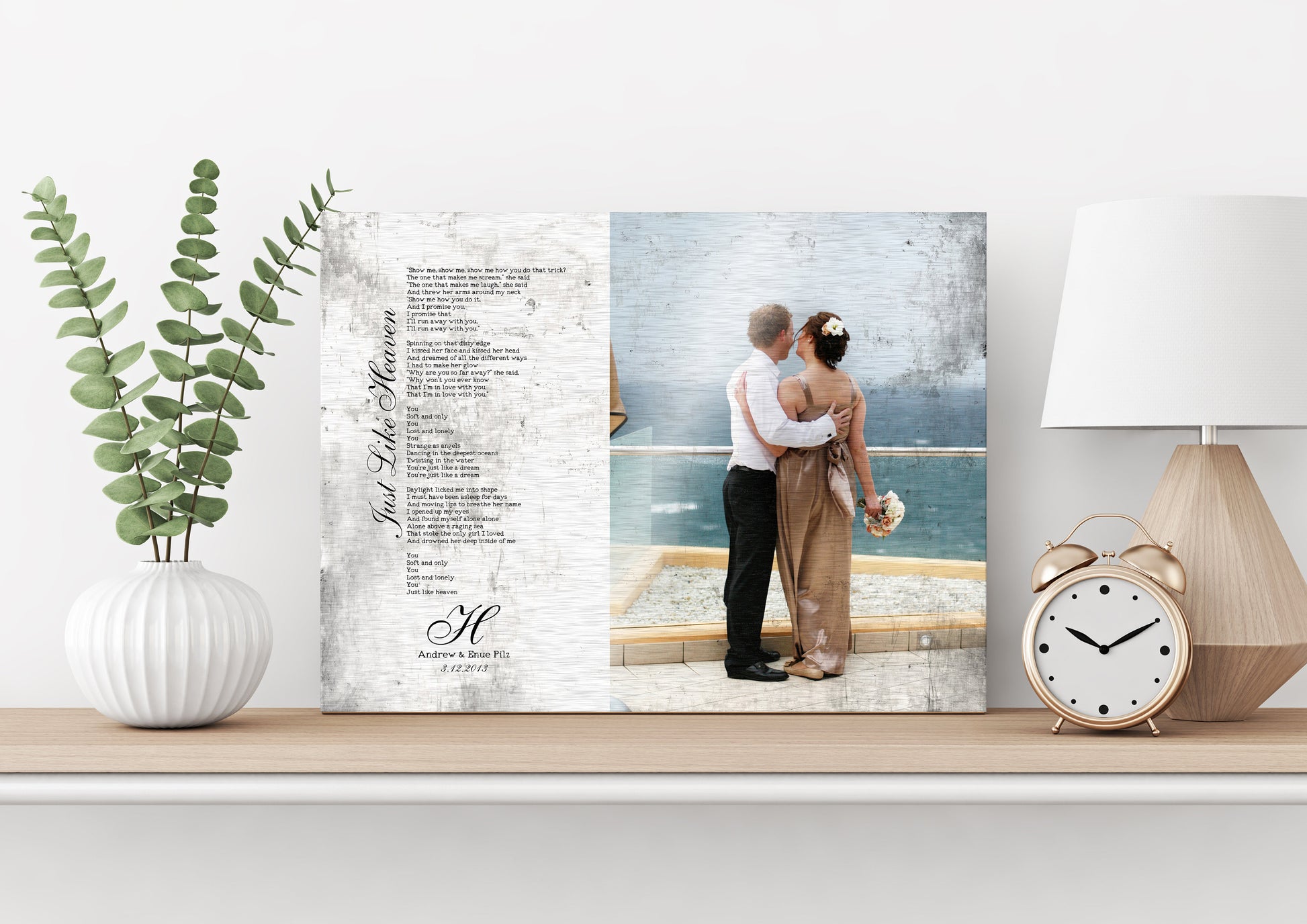 Captured Monogram Melodies: Shabby Chic Photo Song Art on Tin - HoneycombProverbs - Signs - Tin and Aluminum Gifts