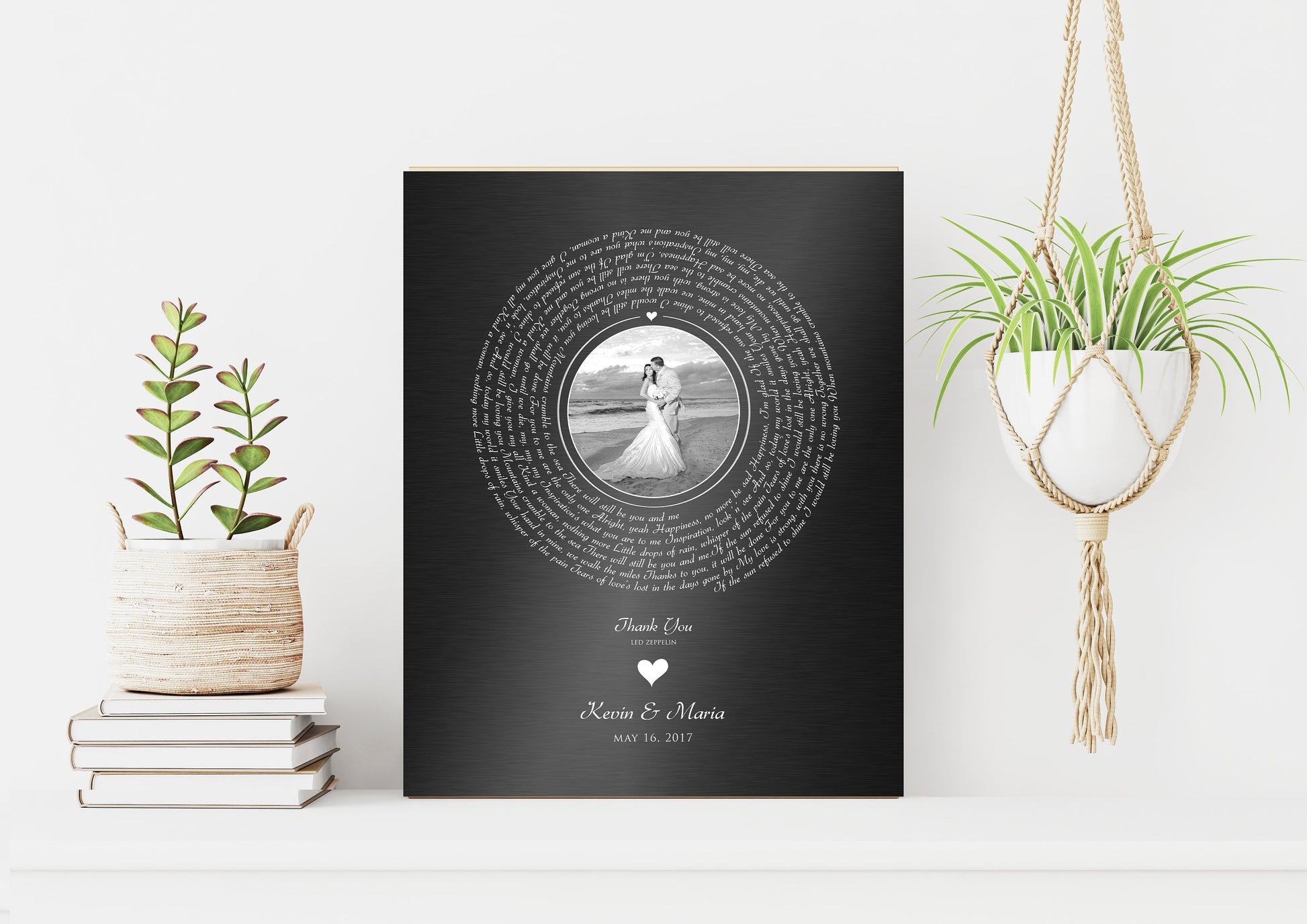 Melody of Love: Personalized Iron Alloy Photo Vinyl Record Art - HoneycombProverbs - Signs - Record Album Lyrics Art