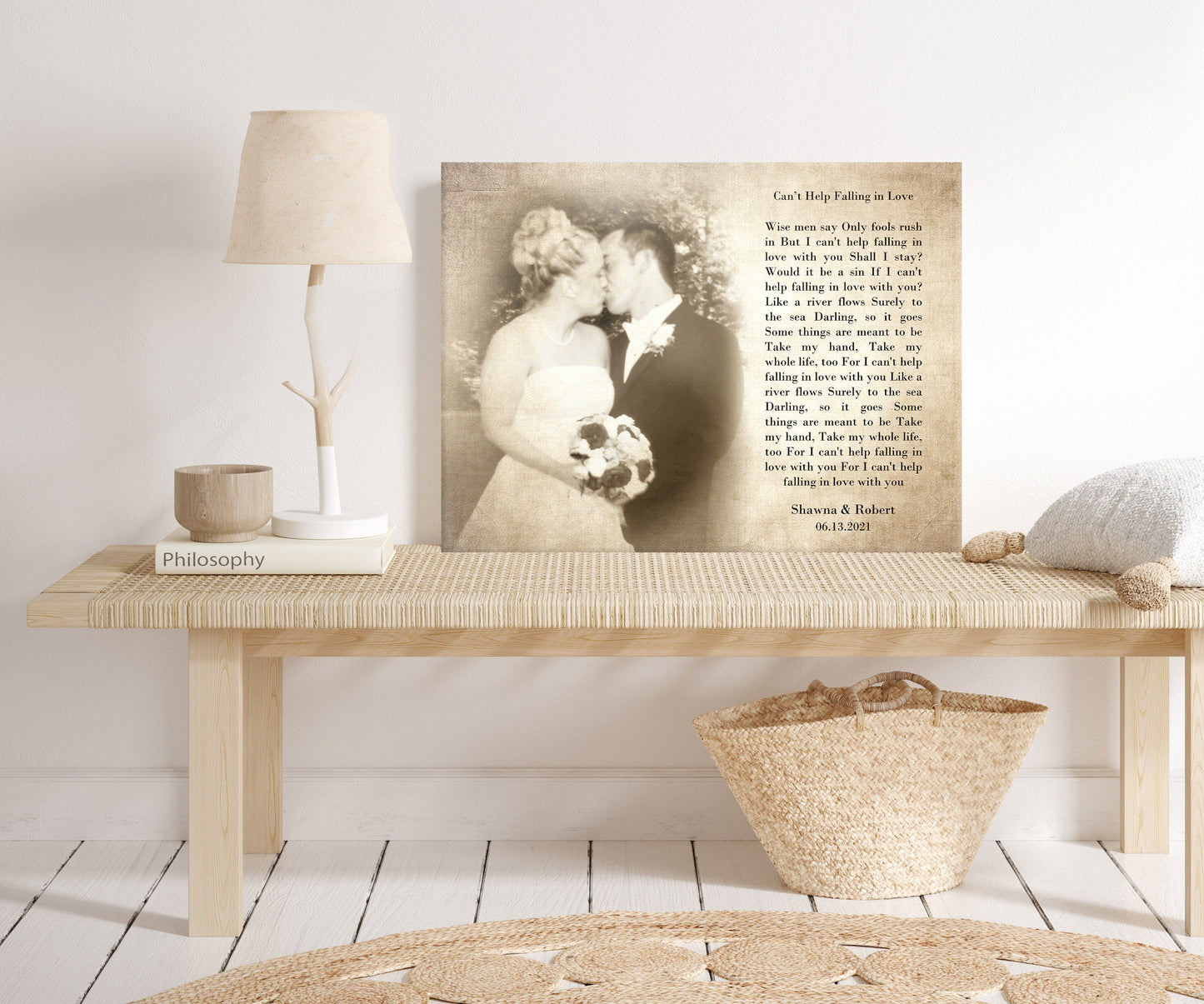 Timeless Melodies: Vintage Photo and Song Lyrics Canvas - HoneycombProverbs - Giclée - 2nd Year Cotton Art