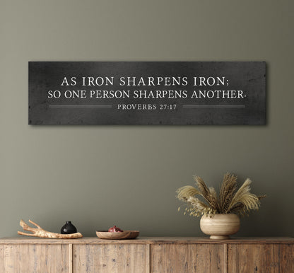 Proverbs 27:17 Tarnished IronWorks Wall Decor - HoneycombProverbs - Signs - Christian Wall Art