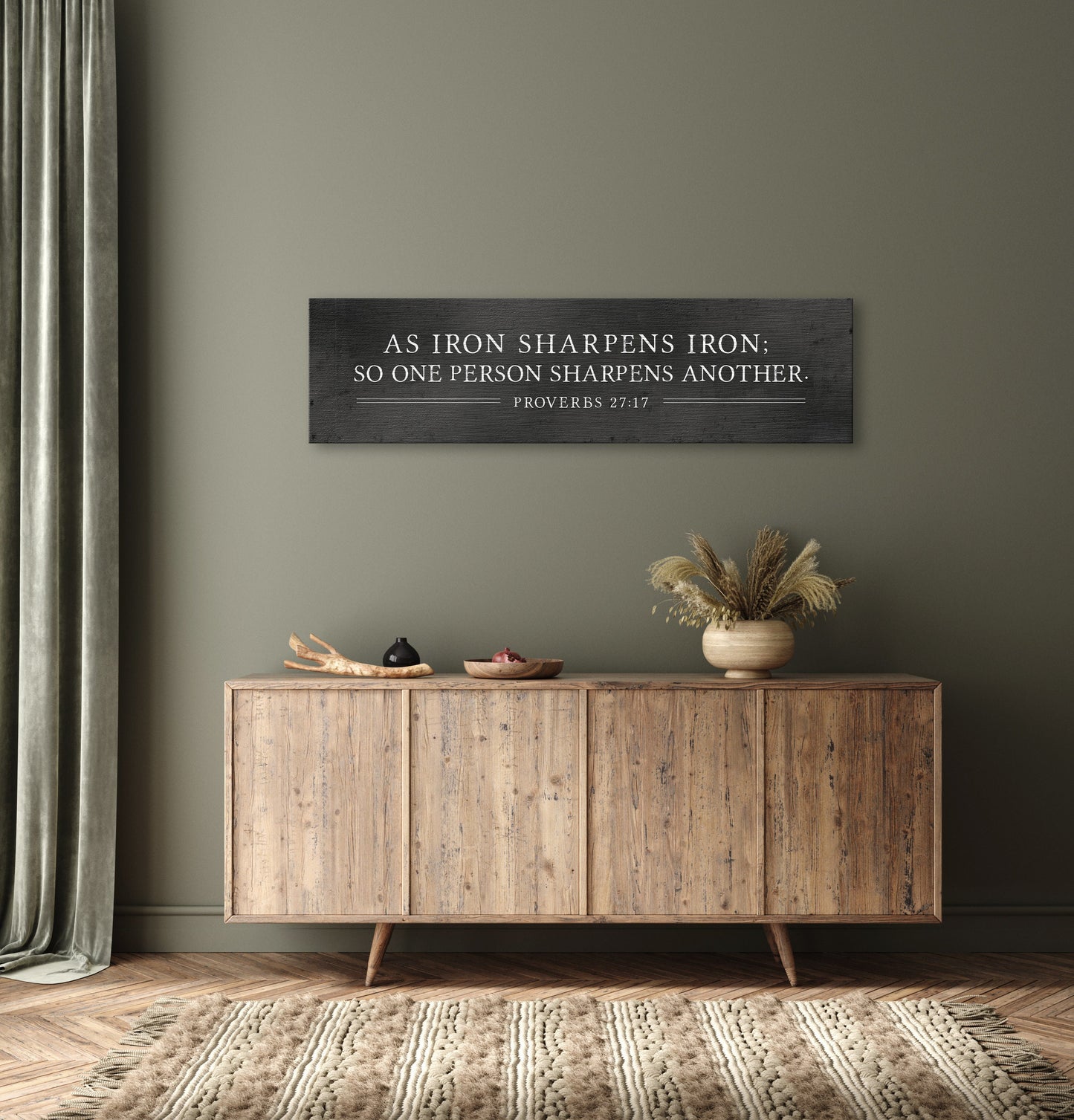 Proverbs 27:17 Tarnished IronWorks Wall Decor - HoneycombProverbs - Signs - Christian Wall Art