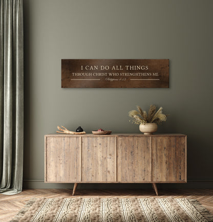 I can do all things, Phil 4:13 Bronze Sign - HoneycombProverbs - Religious Home & Decor - Christian Wall Art