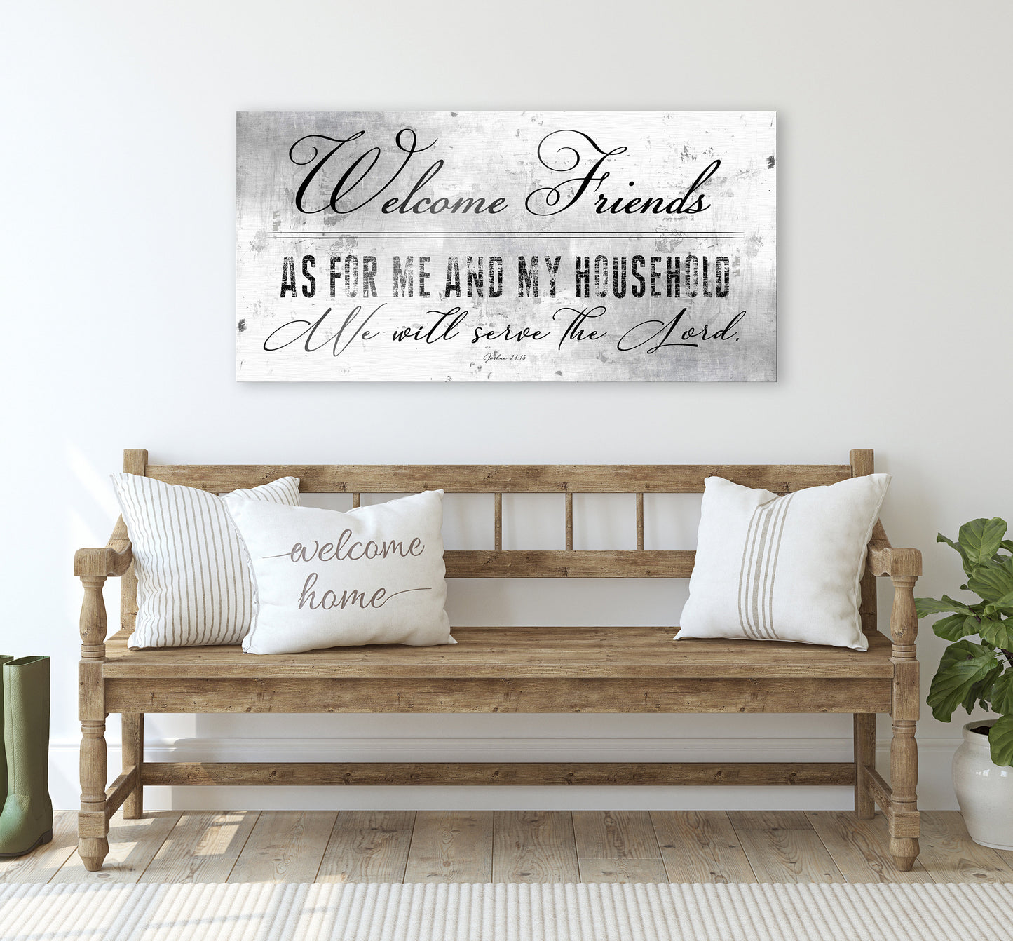 Christian Welcome Sign, Family Sign - HoneycombProverbs - Signs - Christian Wall Art