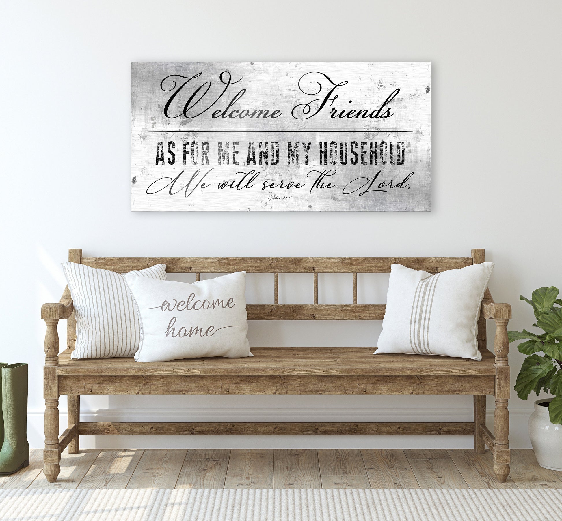 Christian Welcome Sign, Family Sign - HoneycombProverbs - Signs - Christian Wall Art