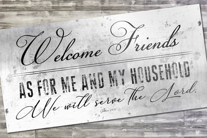 Christian Welcome Sign, Family Sign - HoneycombProverbs - Signs - Tin and Aluminum Gifts