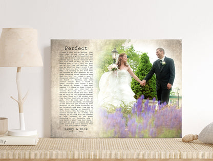 Timeless Melodies: Lyrical Photo Canvas - HoneycombProverbs - Giclée - 2nd Anniversary Gifts