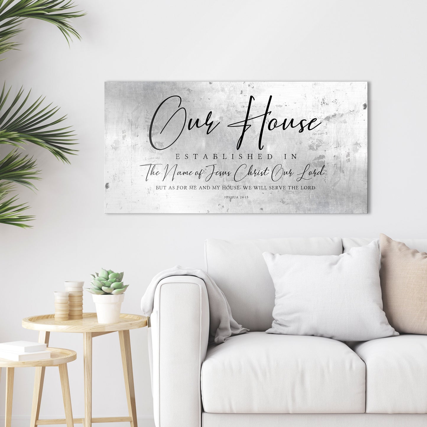 Our House Joshua 24:15 Tarnished Metal Sign - HoneycombProverbs - Signs - Tin and Aluminum Gifts