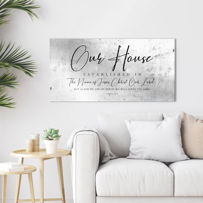 Our House Joshua 24:15 Tarnished Metal Sign - HoneycombProverbs - Signs - Tin and Aluminum Gifts