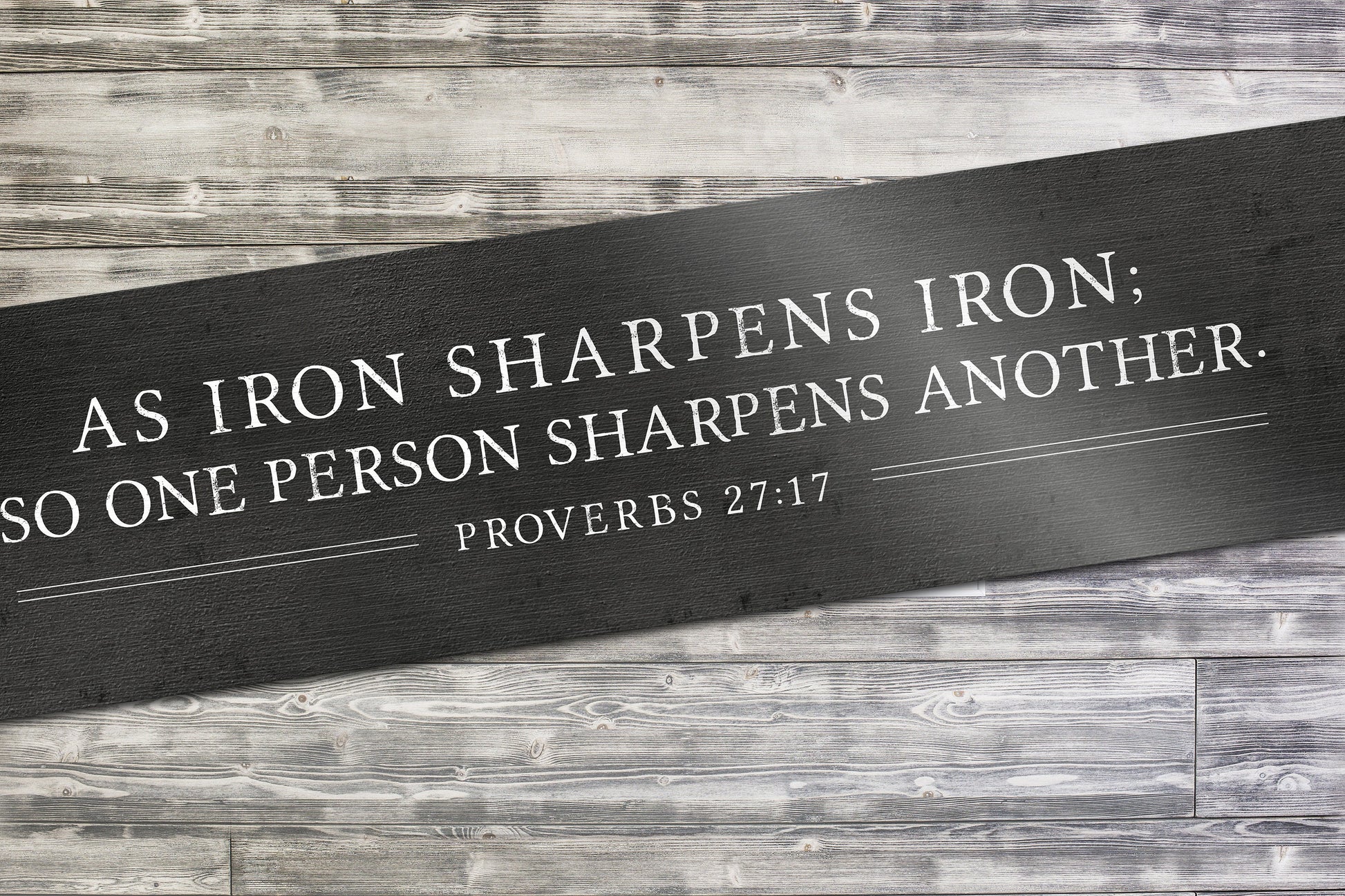 Proverbs 27:17 Tarnished IronWorks Wall Decor - HoneycombProverbs - Signs - Christian Wall Art