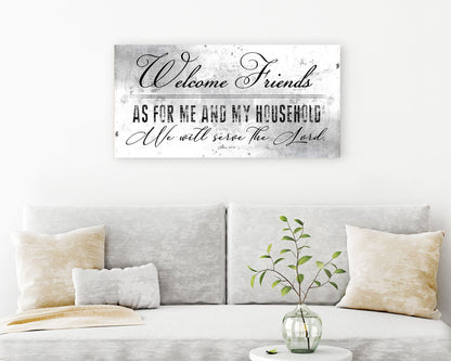 Christian Welcome Sign, Family Sign - HoneycombProverbs - Signs - Tin and Aluminum Gifts