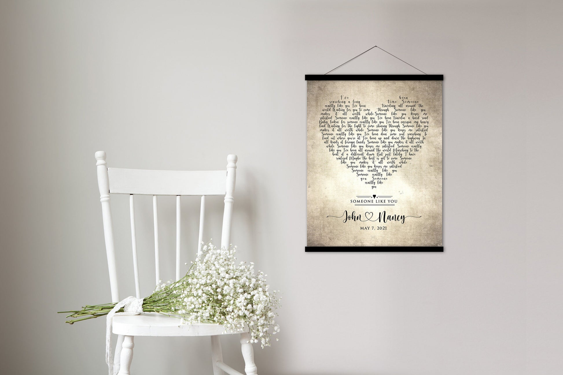 2 Year Cotton Anniversary, Love Song Tapestry - HoneycombProverbs - Tapestries - 2nd Anniversary Gifts