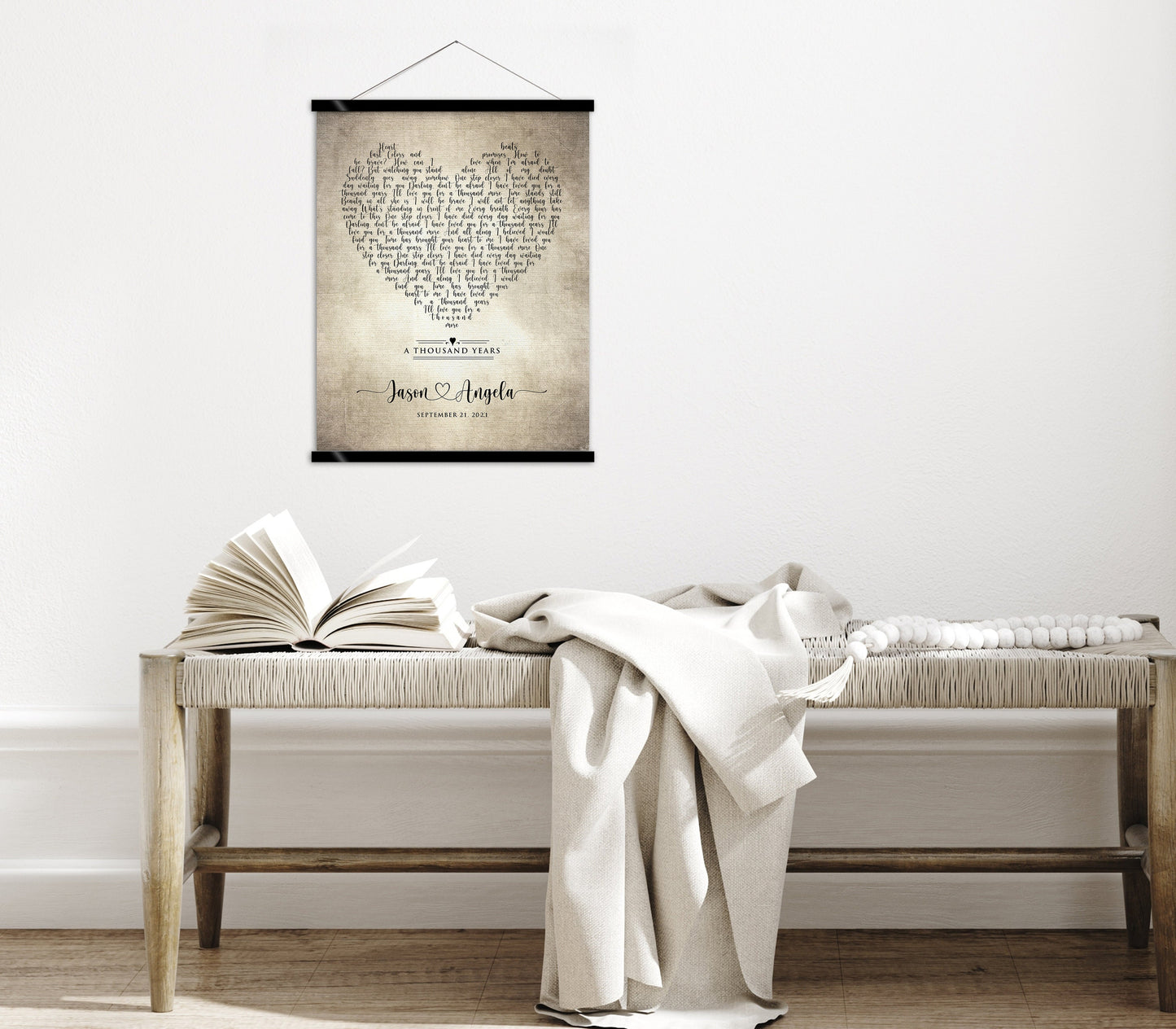 2 Year Cotton Anniversary, Love Song Tapestry - HoneycombProverbs - Tapestries - 2nd Anniversary Gifts