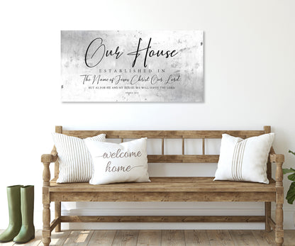 Our House Joshua 24:15 Tarnished Metal Sign - HoneycombProverbs - Signs - Tin and Aluminum Gifts