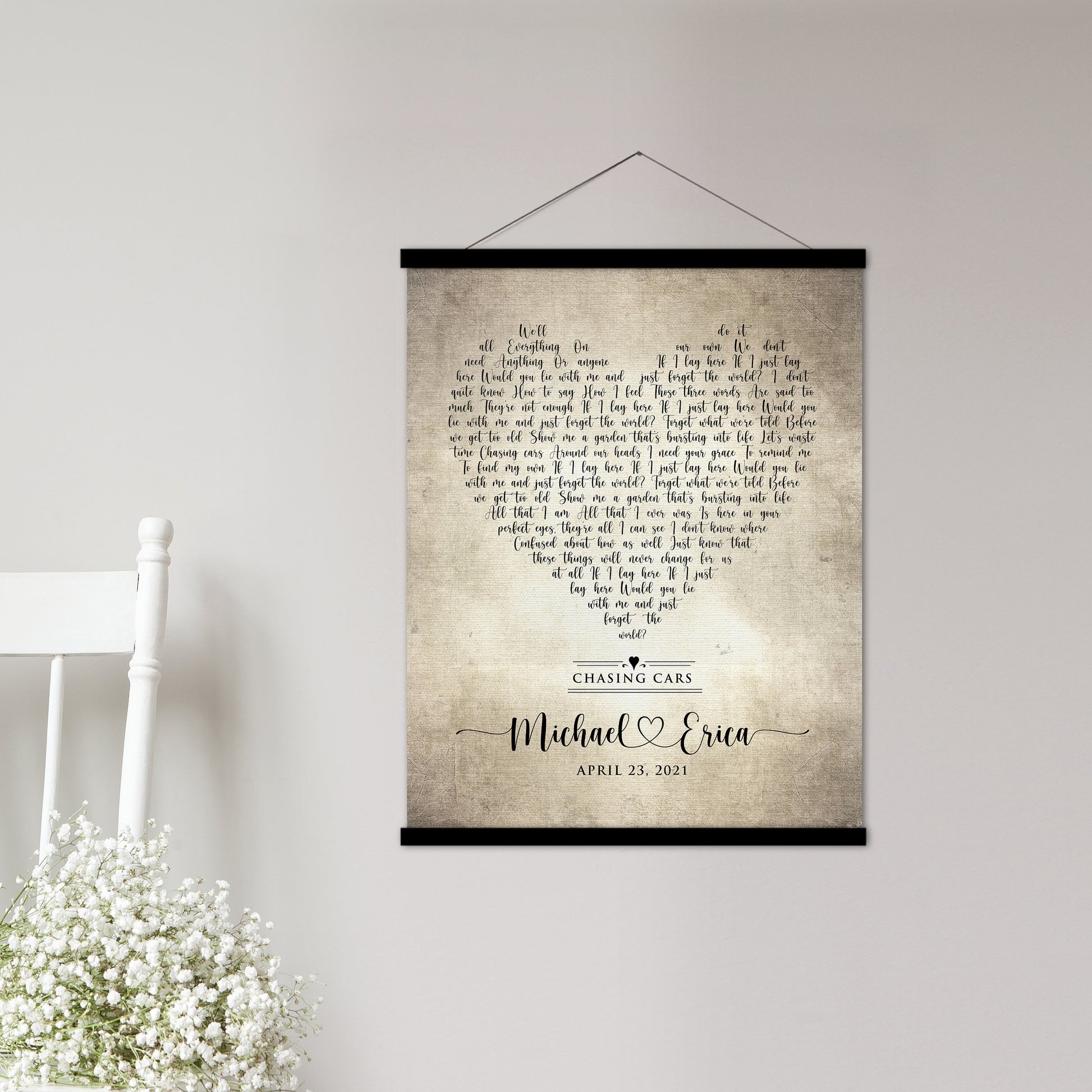 2 Year Cotton Anniversary, Love Song Tapestry - HoneycombProverbs - Tapestries - 2nd Anniversary Gifts