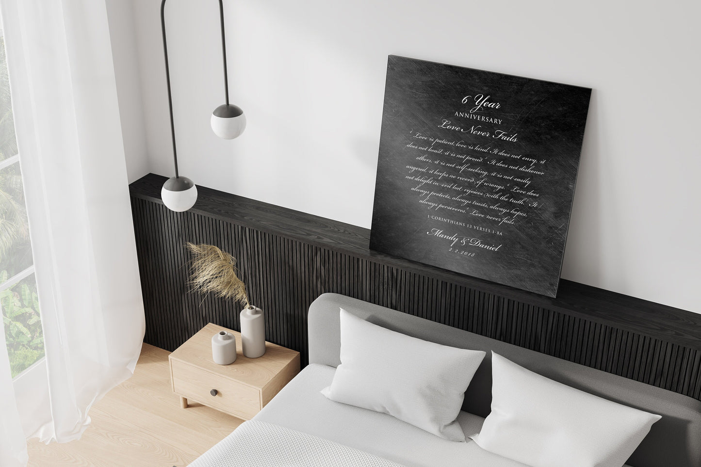 Love is Patient Personalized Anniversary plaque - HoneycombProverbs - Signs - Iron Anniversary Gifts