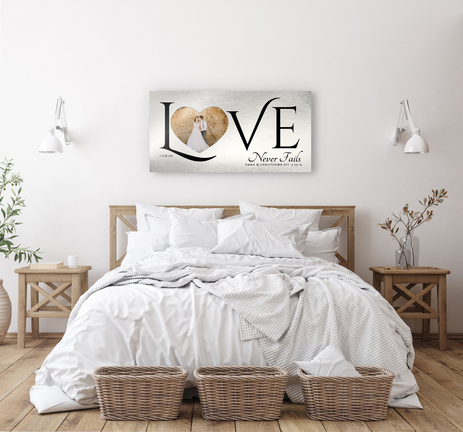 Love Never Fails Sign, Anniversary Gift for wife - HoneycombProverbs - Signs - Photo Plaques