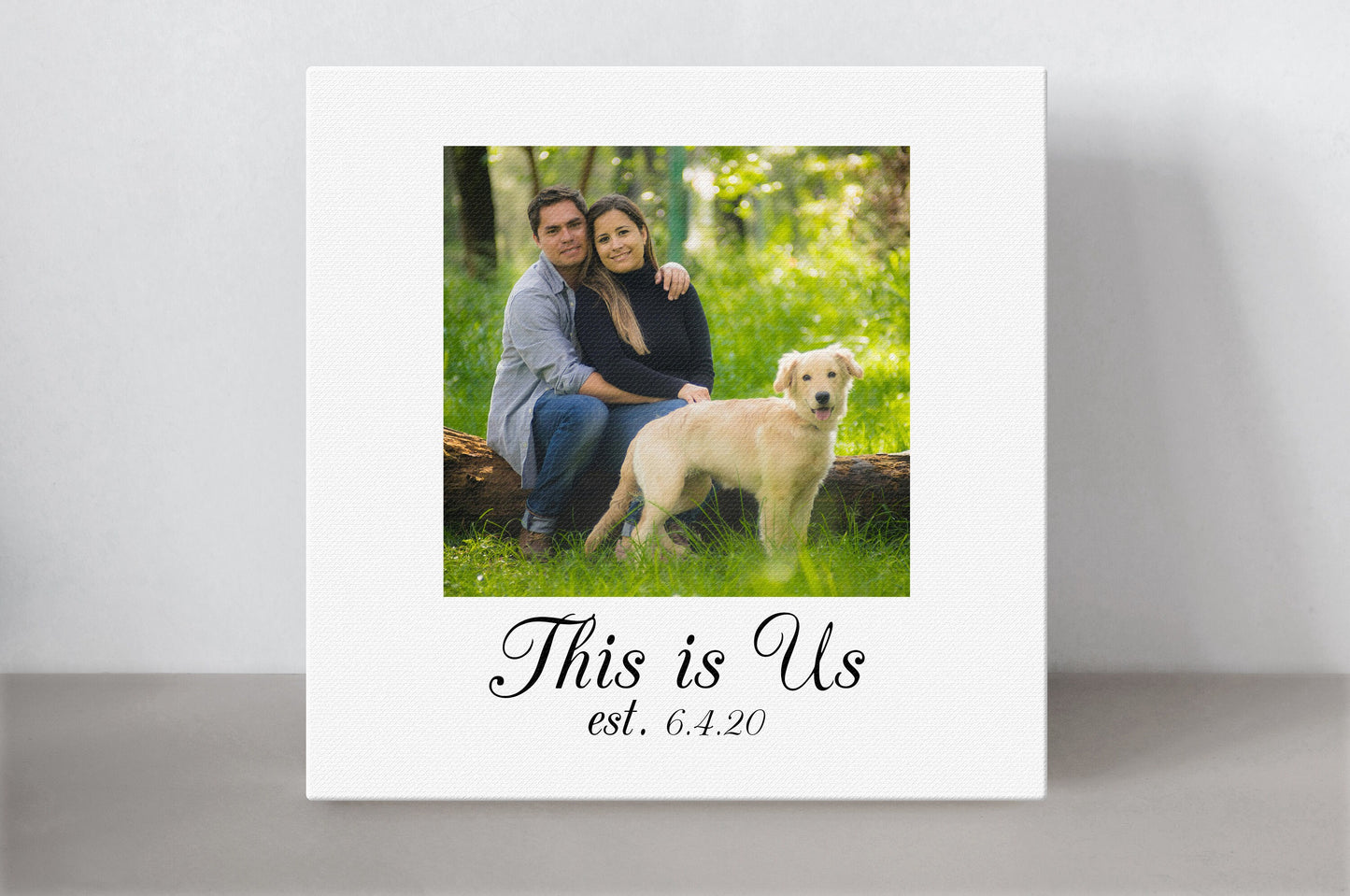 This Is Us, Personalized Photo Canvas - HoneycombProverbs - Wall Decor - 2nd Year Cotton Art