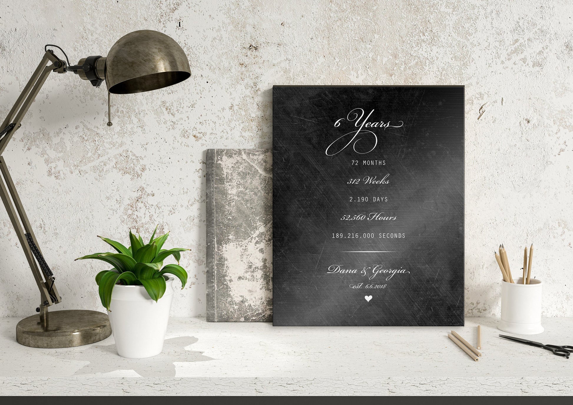 Romancing the Years, Tin or Iron Anniversary Sign - HoneycombProverbs - Signs - Tin Anniversary Gifts