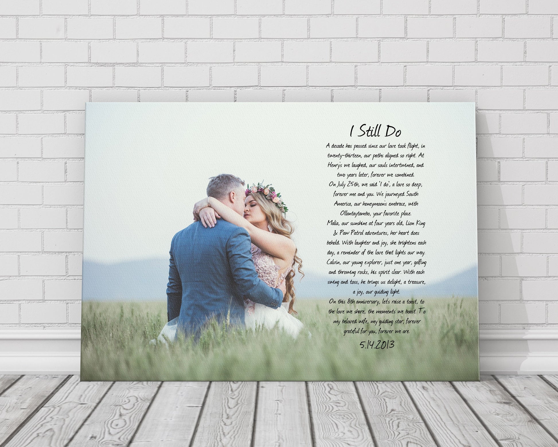 Cotton Canvas, Photo Gift with Song - HoneycombProverbs - Wall Decor - Photo Lyrics Wall Art
