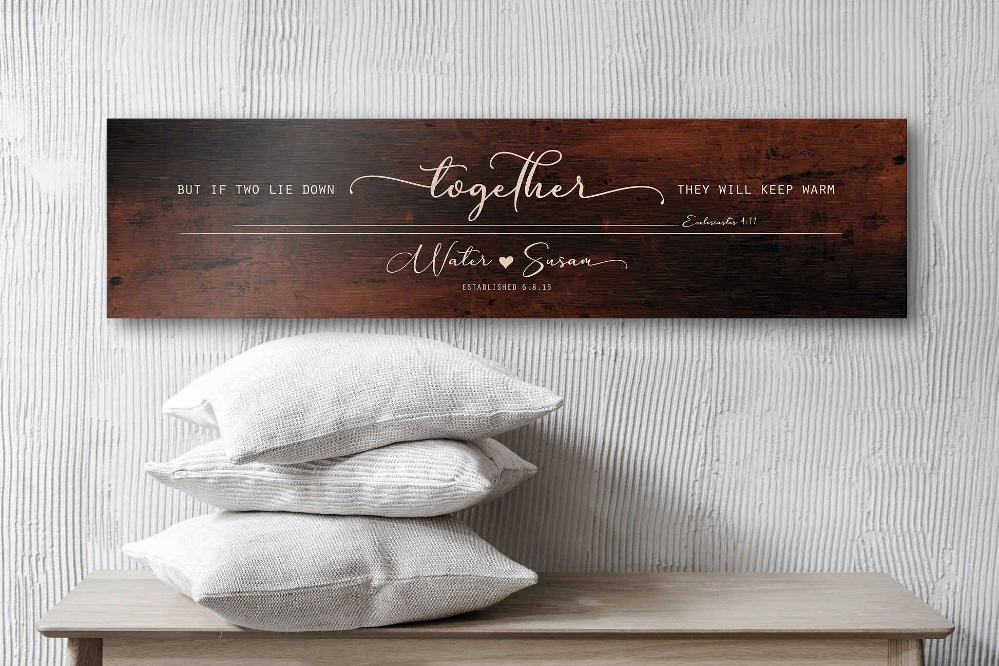 Elegant Iron Sign for Couples, Personalized Words of Wisdom for Couples Art - HoneycombProverbs - Signs - Name Signs Wall Art