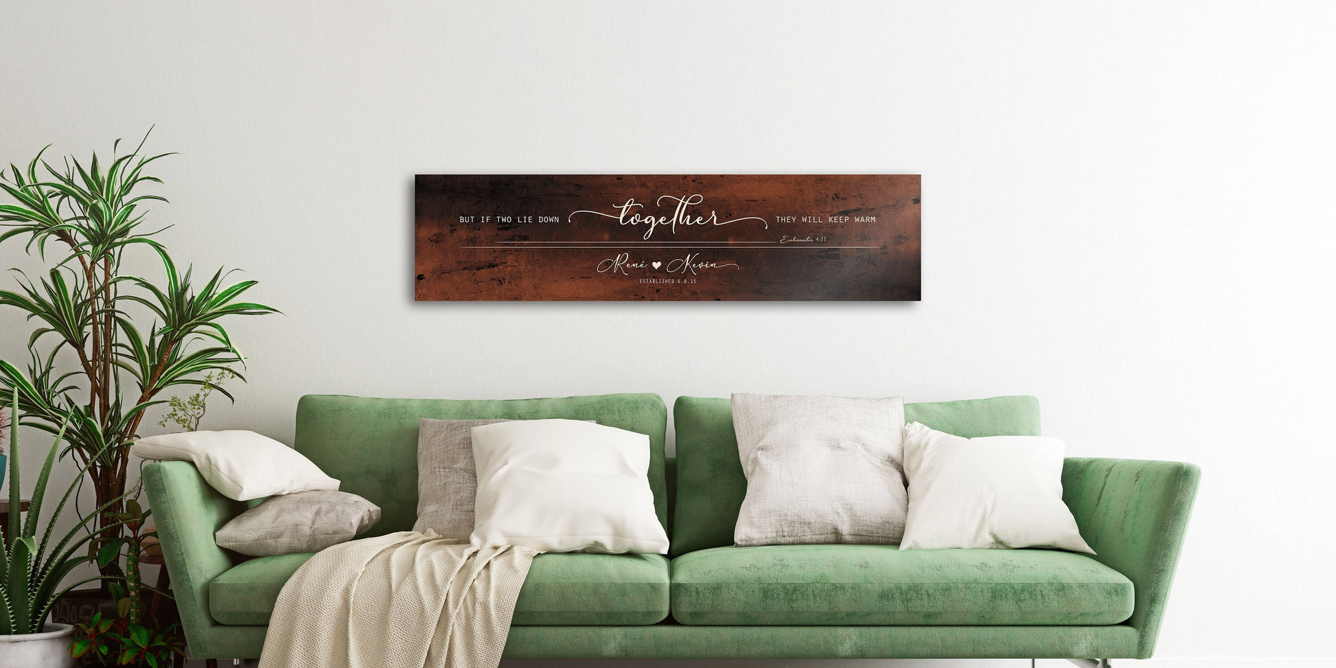 Ecclesiastes 4:11 Couple's Metal Plaque - HoneycombProverbs - Signs - Bronze Anniversary Gifts