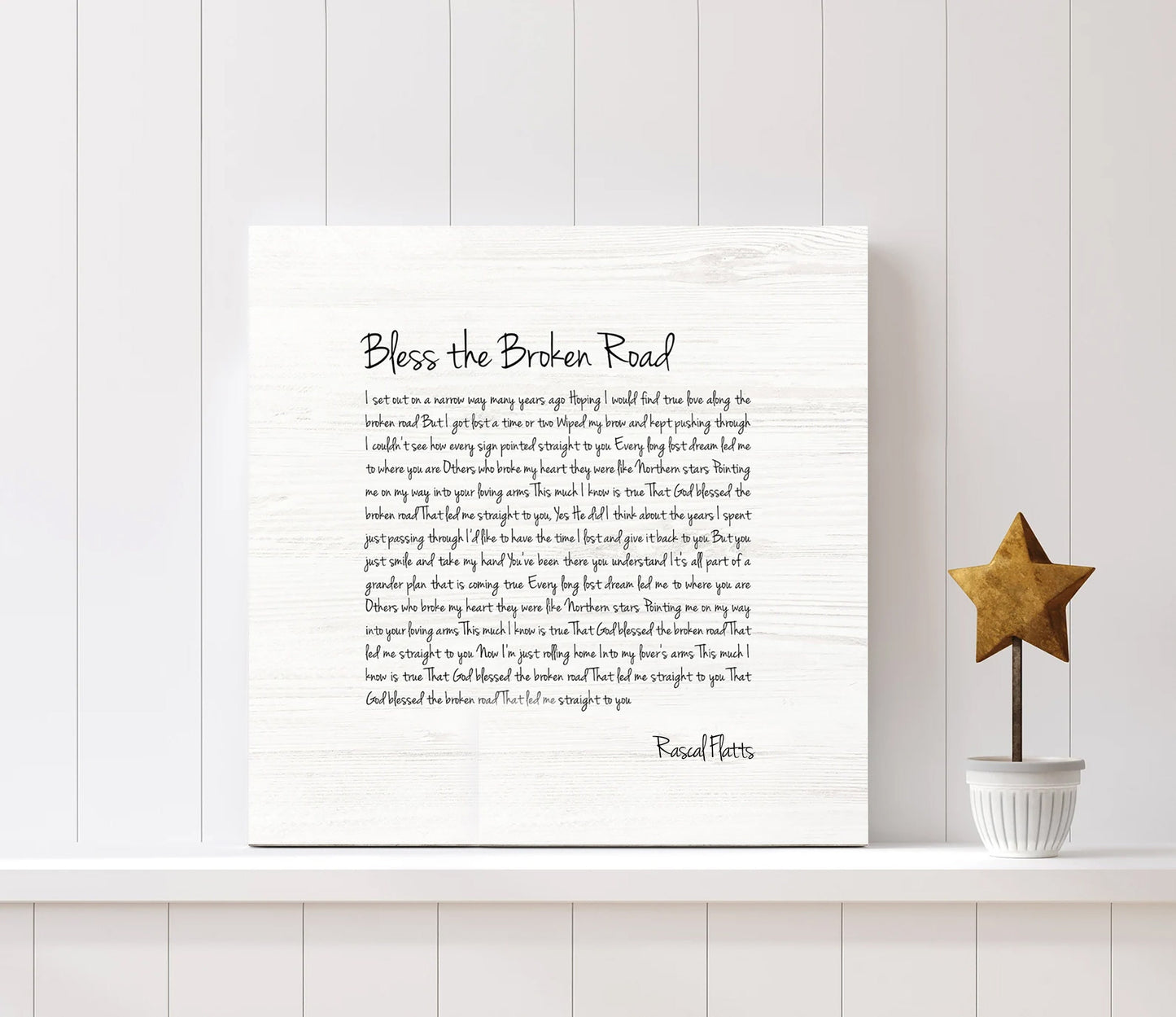 Rustic Farmhouse Wooden Lyric Plaque - HoneycombProverbs - Signs - Rustic Lyrics Wall Decor