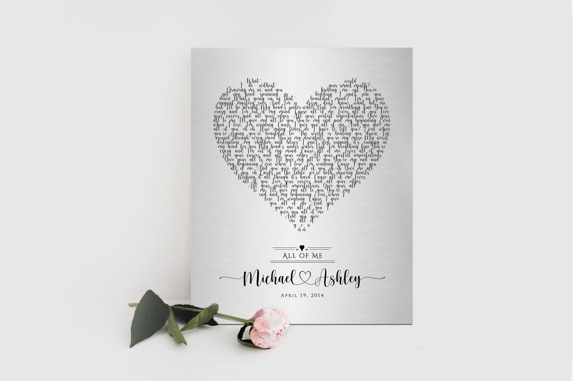 "Song in My Heart" Lyric Sign on Tin - HoneycombProverbs - Signs - Tin and Aluminum Gifts