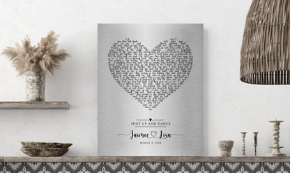 Rustic Heart Shape Song Lyric Sign on Tin - HoneycombProverbs - Signs - Tin and Aluminum Gifts
