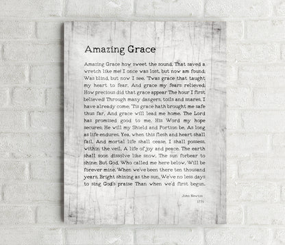 Amazing Grace, Personalized Hymn Wall Decor - HoneycombProverbs - Signs - Christian Wall Art
