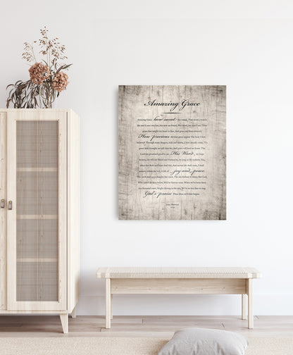 Old Rugged Worship Song Art, personalization detail, 5th anniversary wood