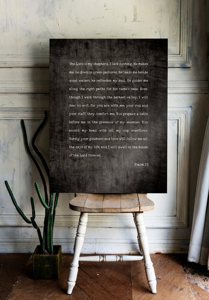 Customizable Scripture Art, alternate angle, 5th anniversary wood