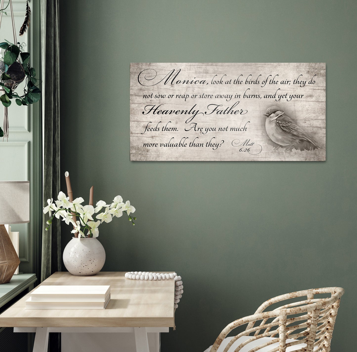 Look at the birds, Farmhouse Scripture Art - HoneycombProverbs - Signs - Christian Wall Art