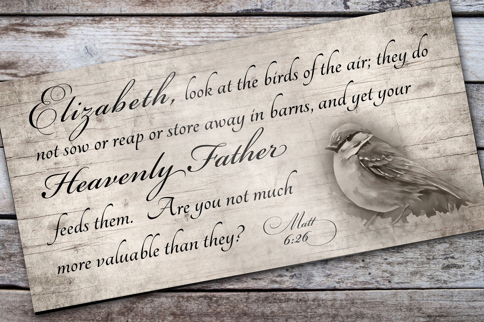 Look at the birds, Farmhouse Scripture Art - HoneycombProverbs - Signs - Christian Wall Art