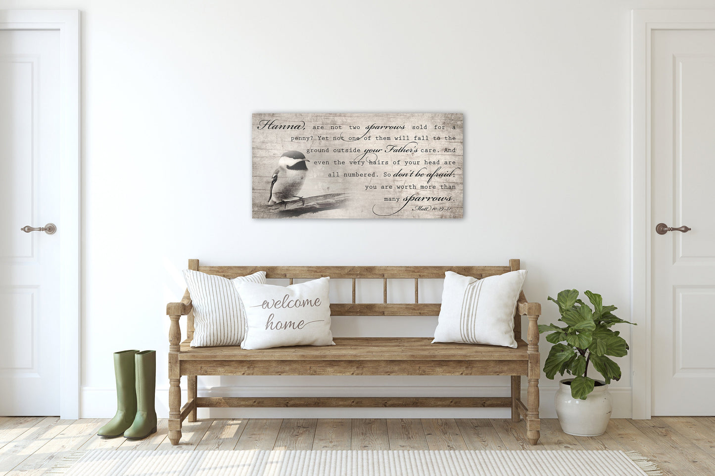 
                  
                    Personalized Matthew 10:29-31 Scripture Art, Don't be afraid, Christian Wall Decor, Encouragement wall decor, Wood sign with Bible Verse
                  
                