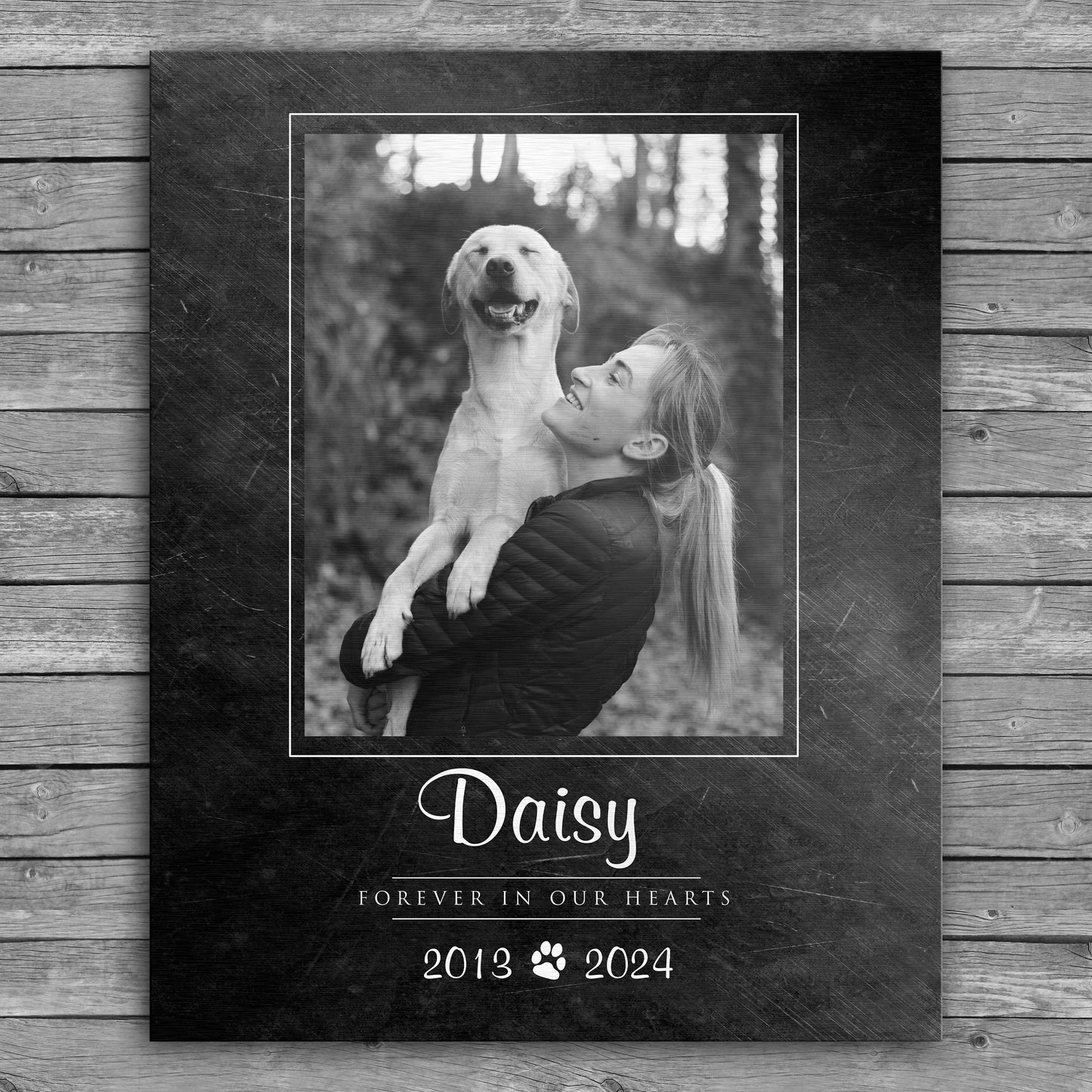"Forever in Our Hearts" Pet Memorial Plaque - HoneycombProverbs - Signs - Photo Plaques