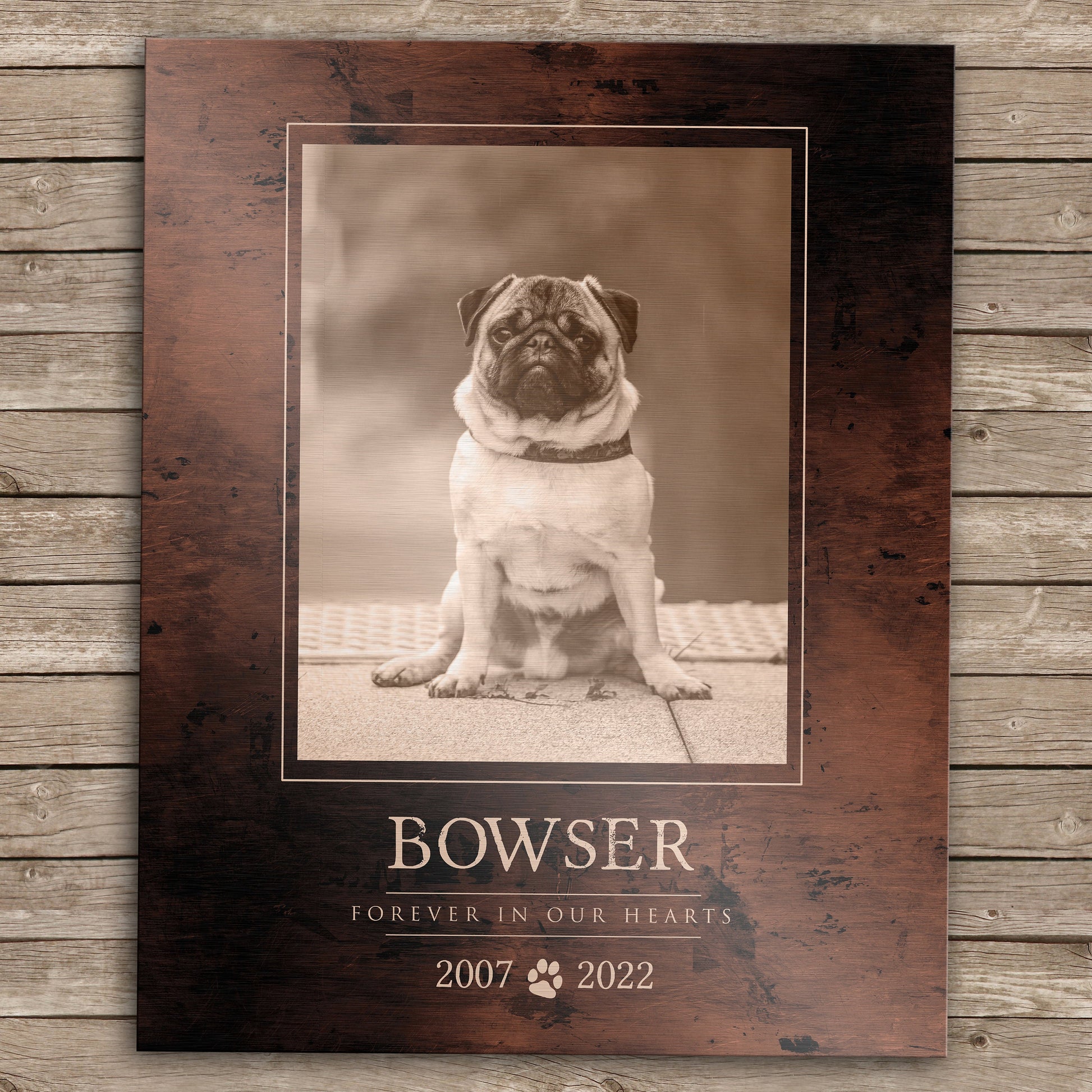 "Forever in Our Hearts" Pet Memorial Plaque - HoneycombProverbs - Signs - Photo Plaques