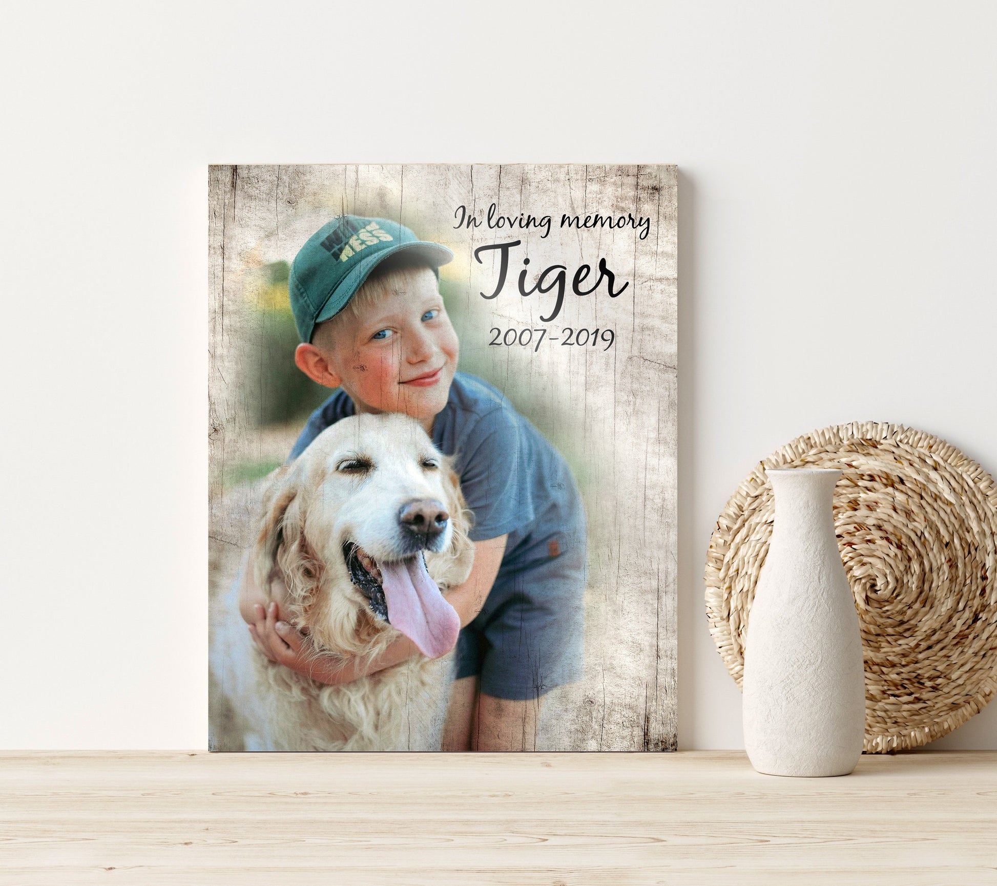 Rustic Pet Portrait on Wood - HoneycombProverbs - Religious Home & Decor - Photo Plaques