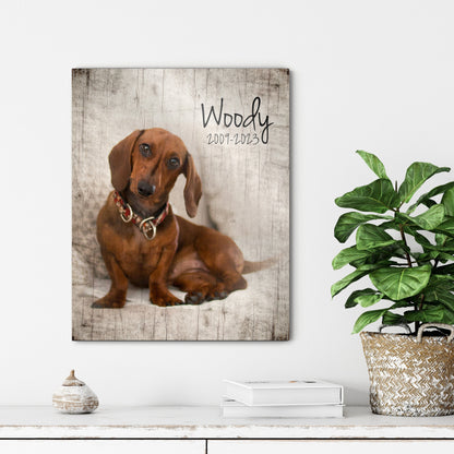 Rustic Pet Portrait on Wood - HoneycombProverbs - Signs - Photo Plaques
