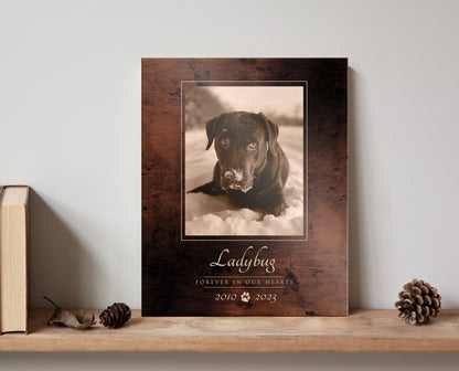 "Forever in Our Hearts" Pet Memorial Plaque - HoneycombProverbs - Signs - Photo Plaques