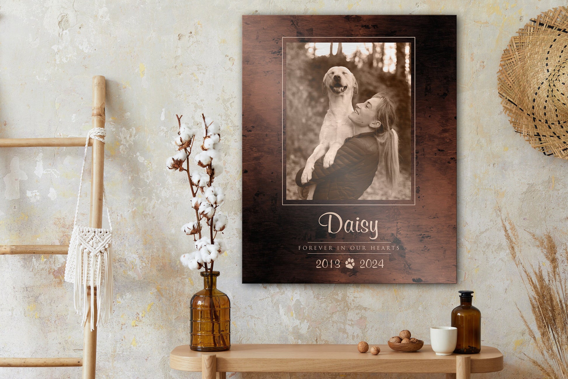 "Forever in Our Hearts" Pet Memorial Plaque - HoneycombProverbs - Signs - Photo Plaques
