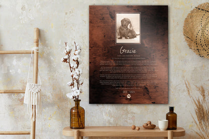 The Rainbow Bridge, Pet Loss Plaque - HoneycombProverbs - Pet Portraits - Photo Plaques
