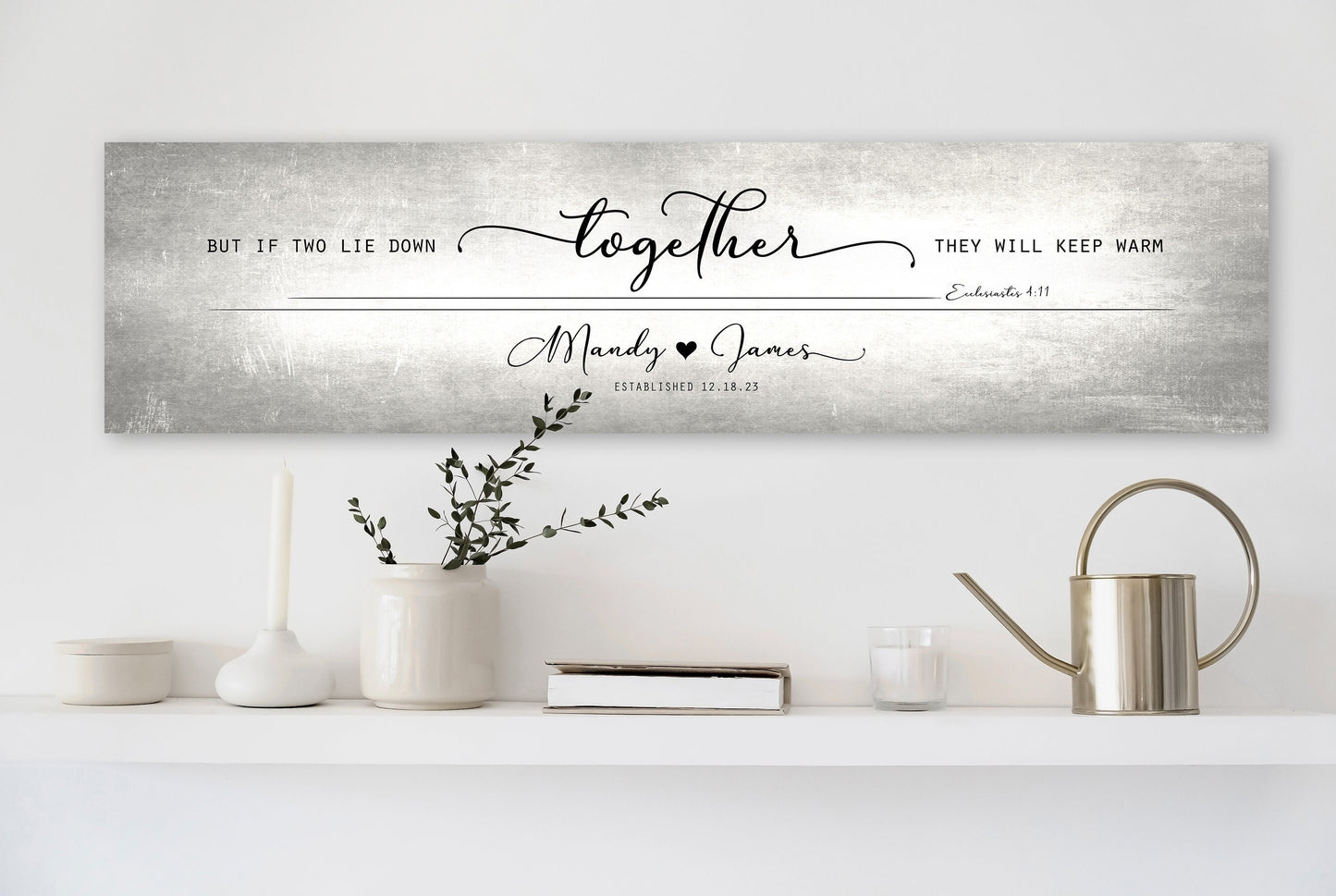 Tarnished Tin Words of Wisdom for Couple's Sign, Christian Decor for Bedroom - HoneycombProverbs - Signs - Christian Wall Art