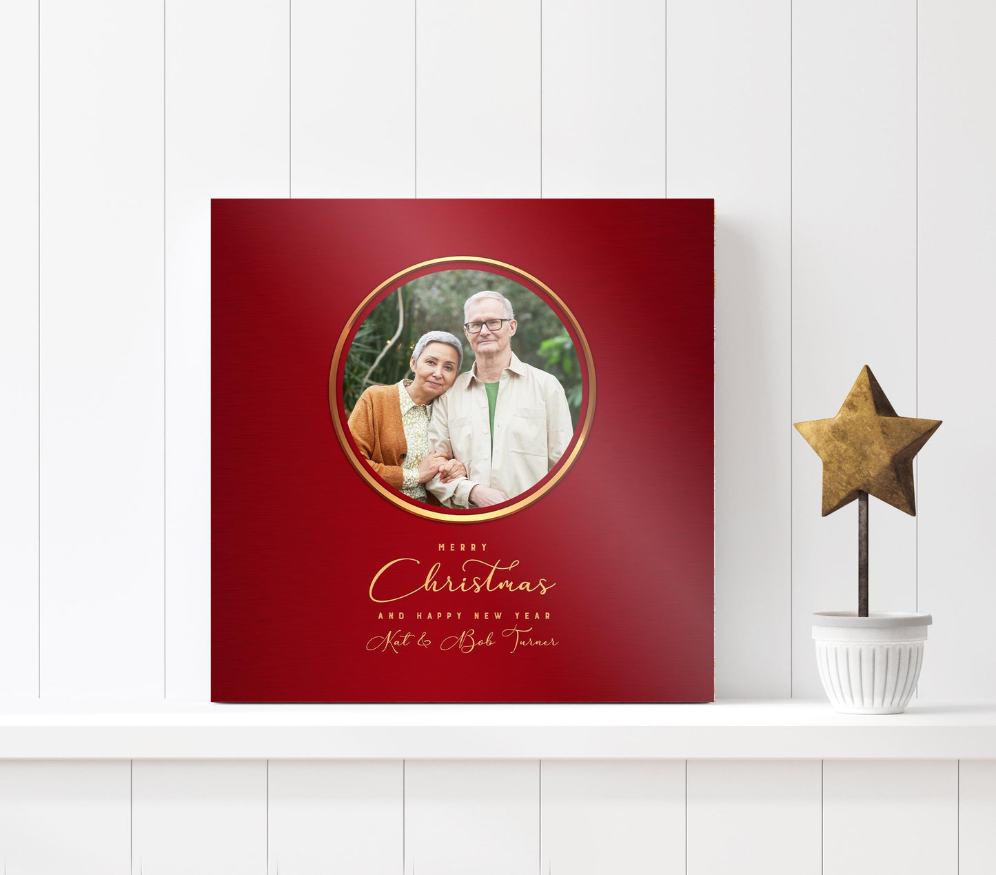 "Merry Metal Christmas" Photo Plaque - HoneycombProverbs - Signs - Photo Plaques