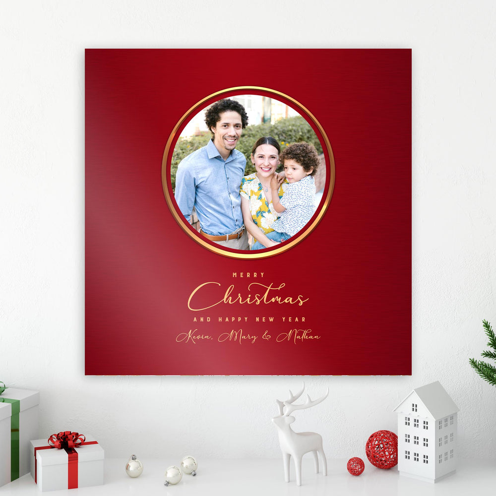 
                  
                    Merry Christmas Photo Gift, Long Distance Christmas gift from family, Personalized Metallic Christmas Decor, Merry Christmas Photo Plaque
                  
                