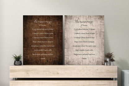 The Nurses Prayer, Artisan Wooden Sign or Plaque - HoneycombProverbs - Religious Home & Decor - Christian Wall Art