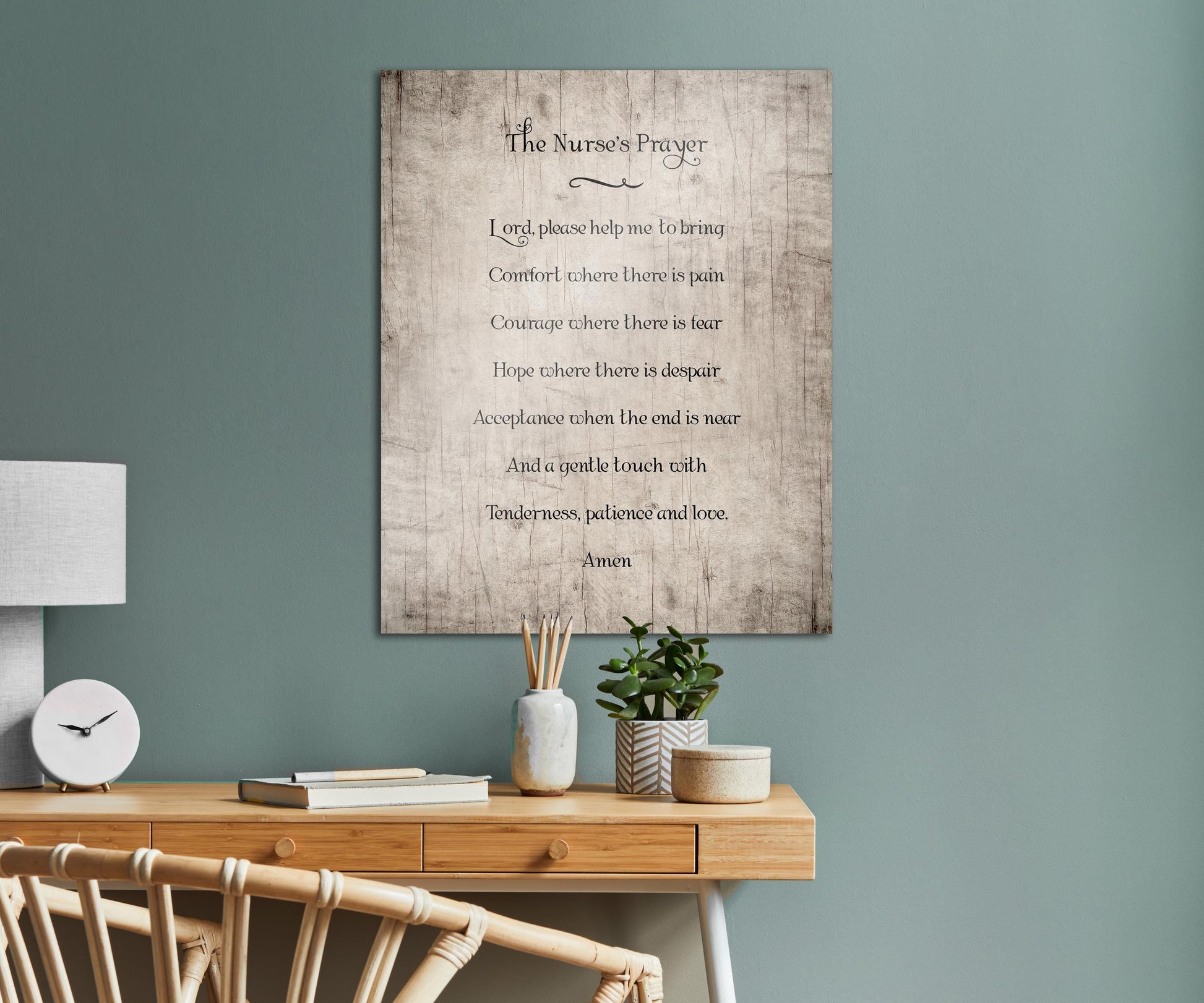 The Nurses Prayer, Artisan Wooden Sign or Plaque - HoneycombProverbs - Religious Home & Decor - Christian Wall Art